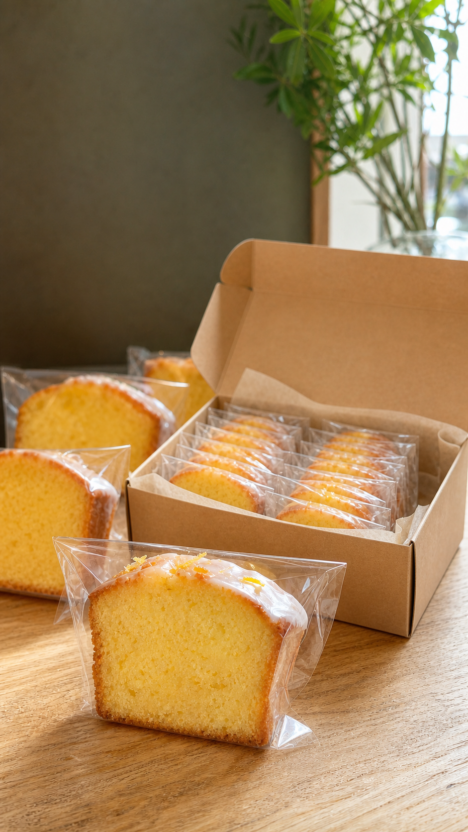 箱入りのレモンケーキ